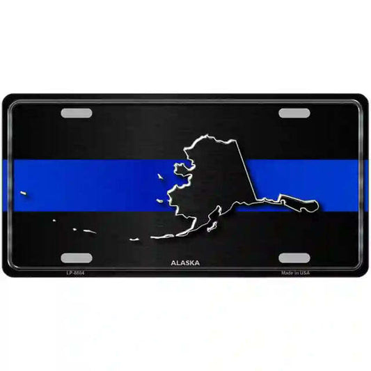 Alaska Thin Blue Line Metal Sign