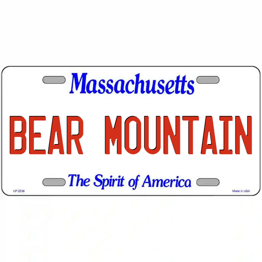 Bear Mountain Massachusetts Metal Sign