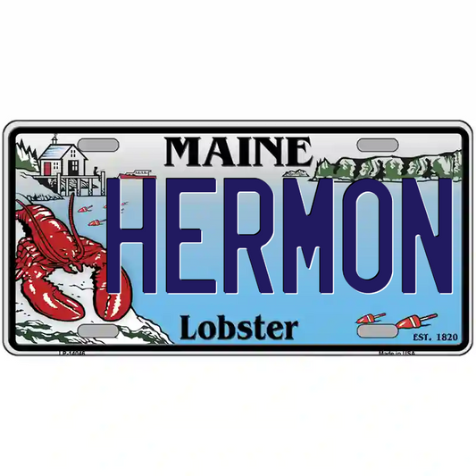 Hermon Maine Lobster Metal Sign