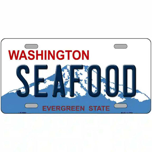 Seafood Washington Metal Sign