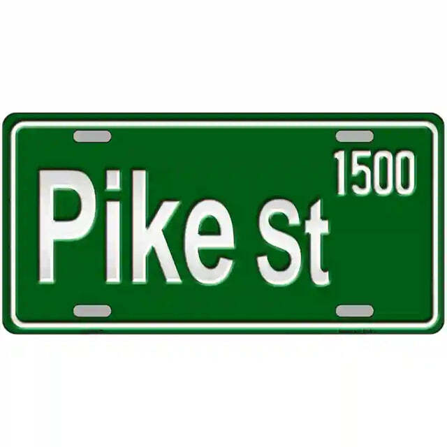 Pike St 1500 Washington Green Metal Sign