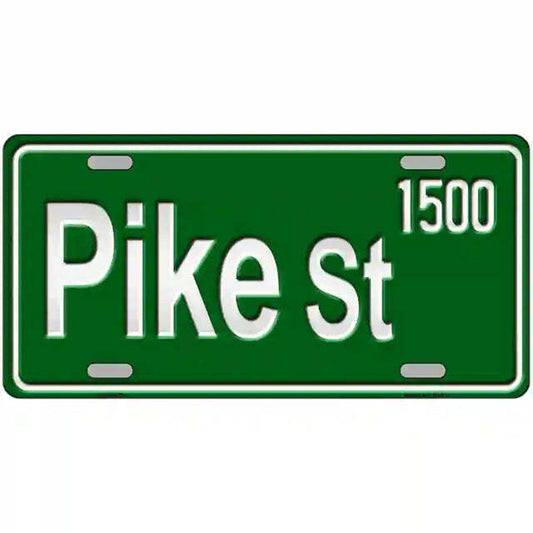 Pike St 1500 Washington Green Metal Sign