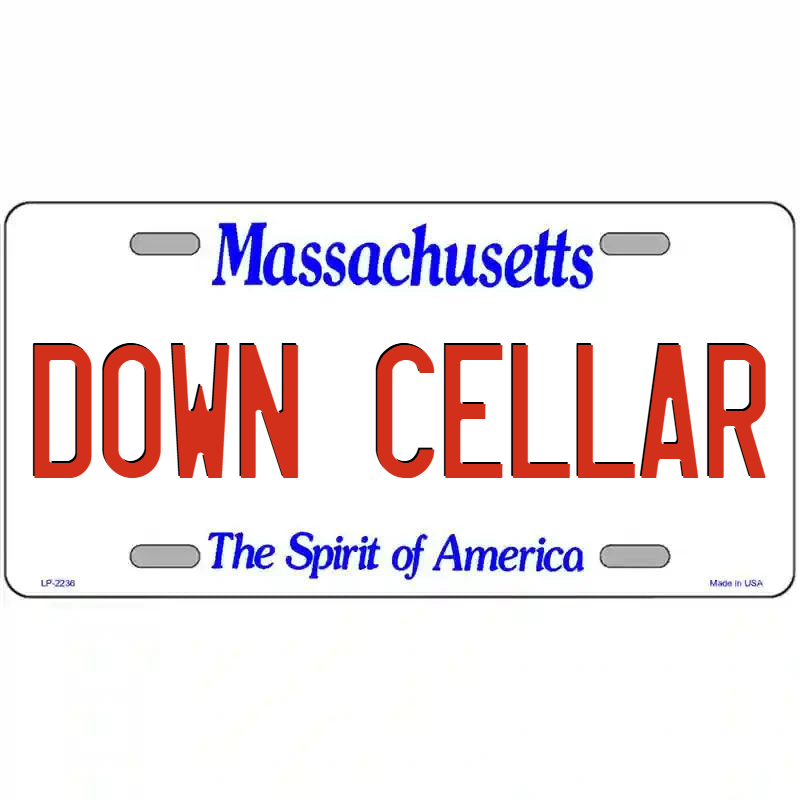 Down Cellar Massachusetts Metal Sign