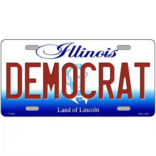 Democrat Illinois Metal Sign