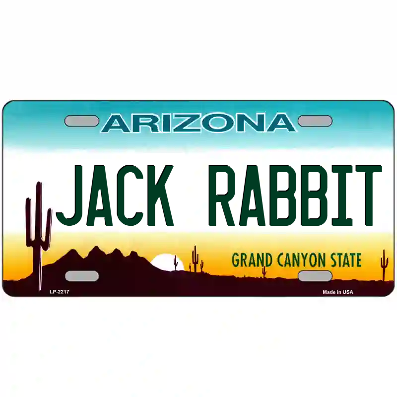 Jack Rabbit Arizona Metal Sign