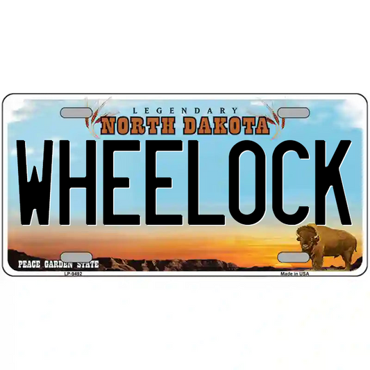 Wheelock North Dakota Metal Sign