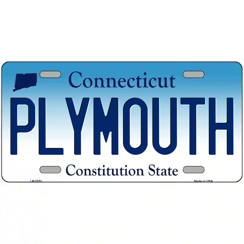 Plymouth Connecticut Metal Sign