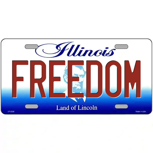 Freedom Illinois Metal Sign