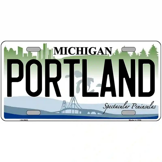 Portland Michigan Metal Sign