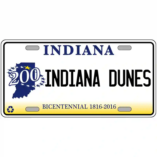 Indiana Dunes Indiana Bicentennial Metal Sign