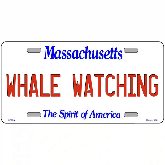 Whale Watching Massachusetts Metal Sign