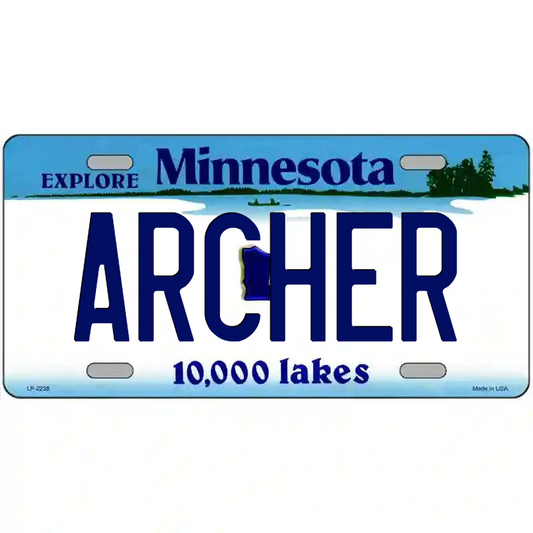 Archer Minnesota Metal Sign