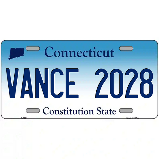 Vance 2028 Connecticut Metal Sign