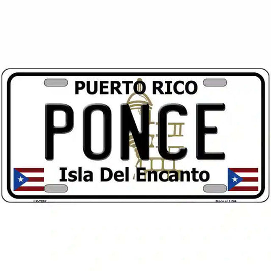 Ponce Puerto Rico Metal Sign