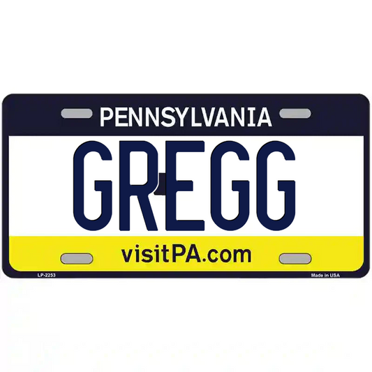 Gregg Pennsylvania Metal Sign