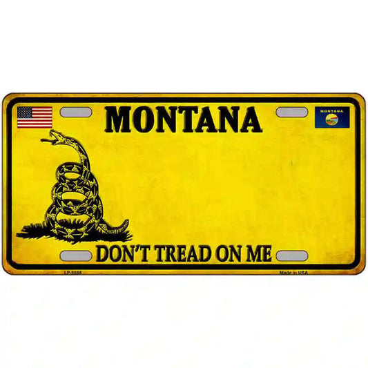 Montana Don't Tread on Me Metal Sign