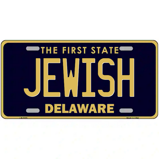 Jewish Delaware Metal Sign