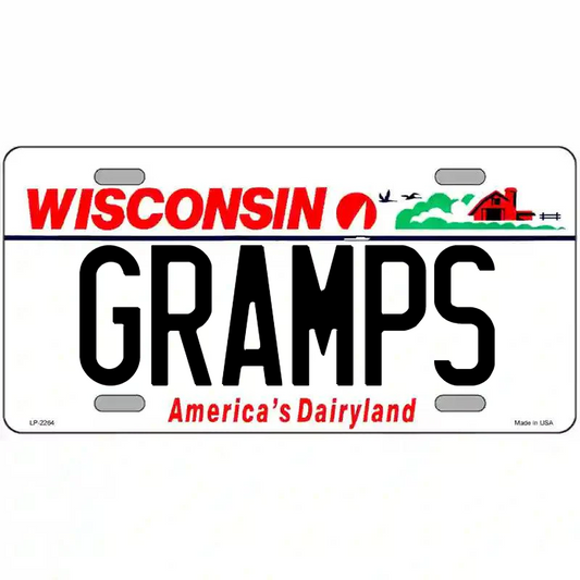 Gramps Wisconsin Metal Sign