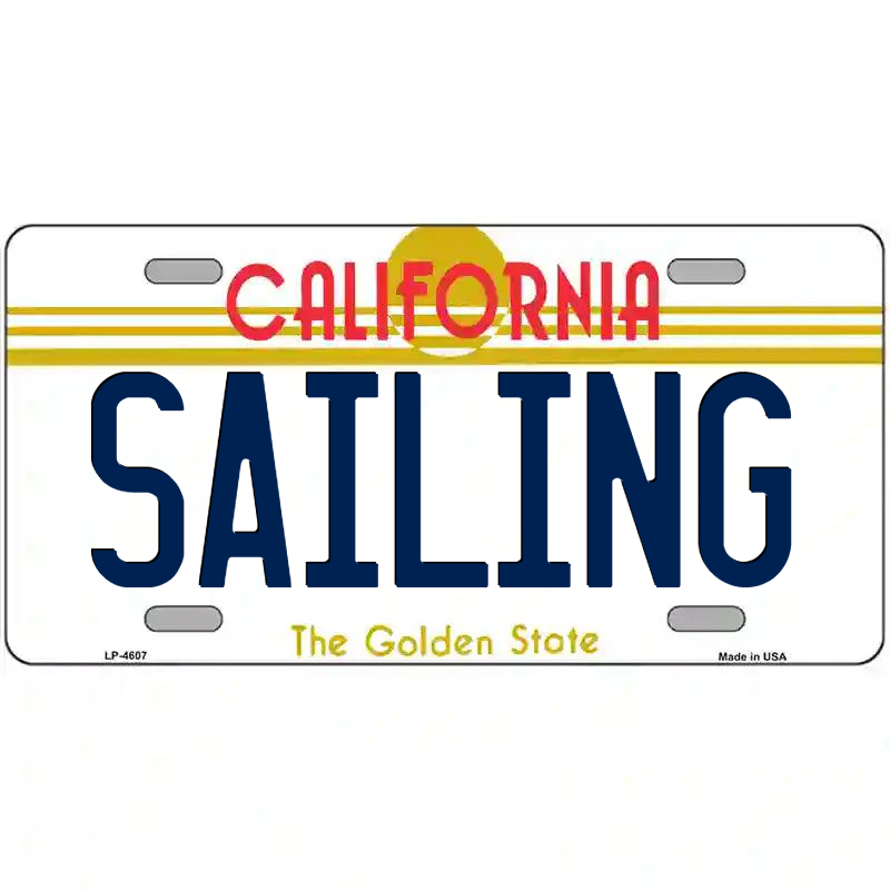 Sailing California Metal Sign