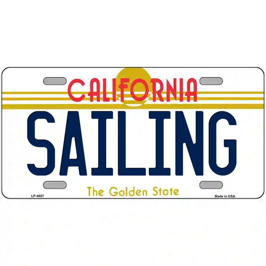 Sailing California Metal Sign