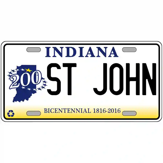 St John Indiana Bicentennial Metal Sign