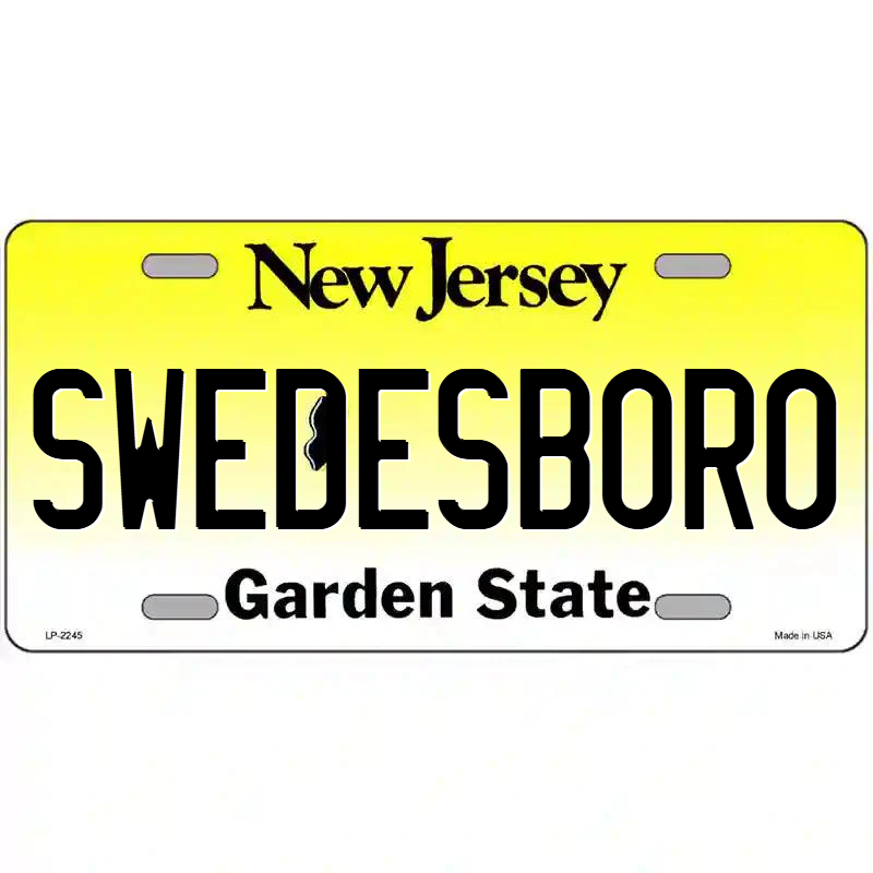 Swedesboro New Jersey Metal Sign