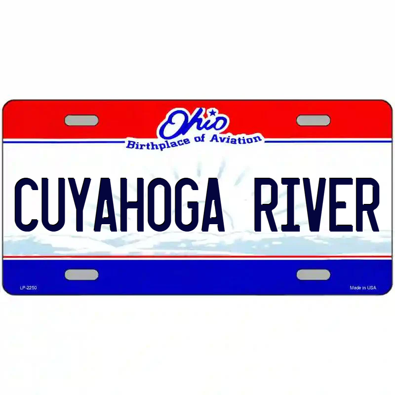 Cuyahoga River Ohio Metal Sign