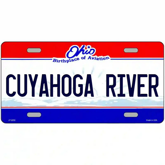 Cuyahoga River Ohio Metal Sign