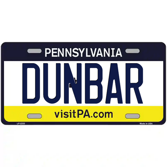Dunbar Pennsylvania Metal Sign