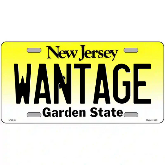 Wantage New Jersey Metal Sign