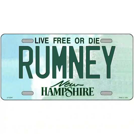 Rumney New Hampshire Metal Sign