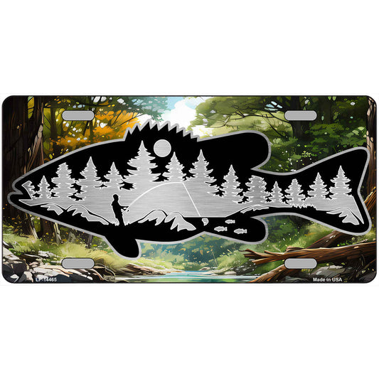 Fishing in the Pines Nature Escape Metal Sign