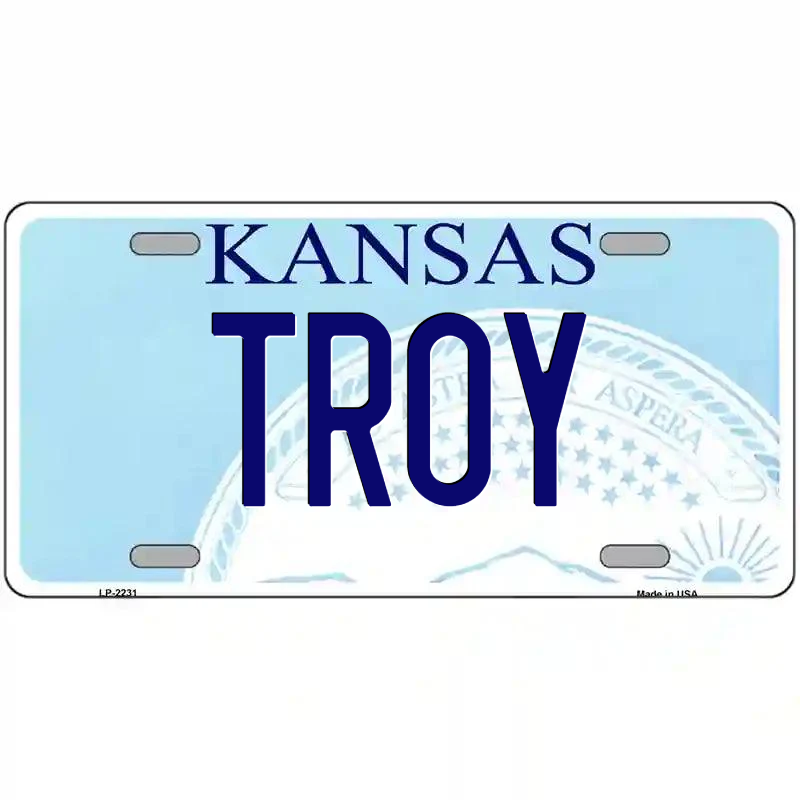 Troy Kansas Metal Sign