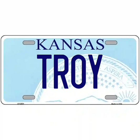 Troy Kansas Metal Sign