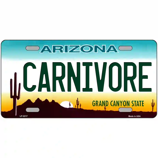 Carnivore Arizona Metal Sign