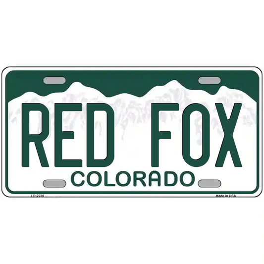 Red Fox Colorado Metal Sign
