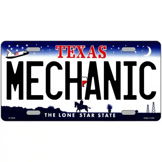 Mechanic Texas Metal Sign