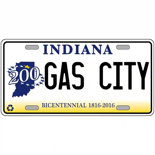 Gas City Indiana Bicentennial Metal Sign