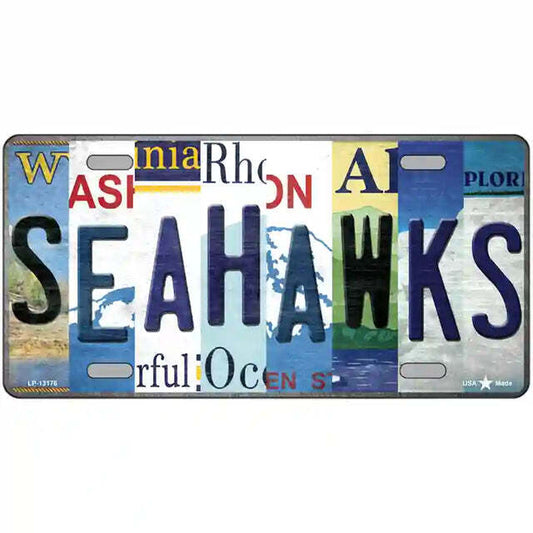 Seahawks Strip Art Metal Sign