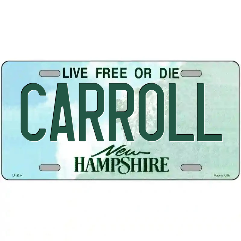 Carroll New Hampshire Metal Sign