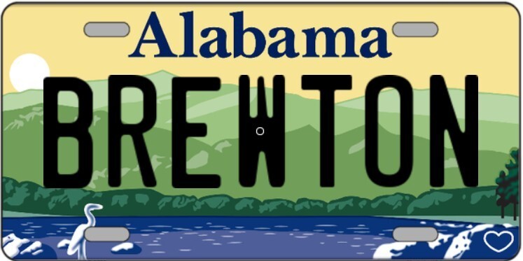 Brewton Alabama Metal Sign