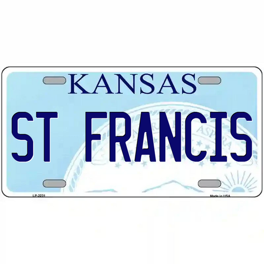 St Francis Kansas Metal Sign