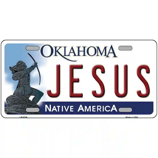 Jesus Oklahoma Metal Sign