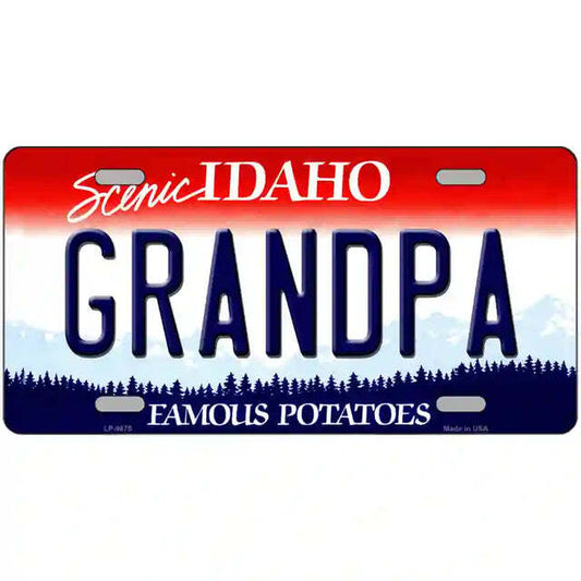 Grandpa Idaho Metal Sign