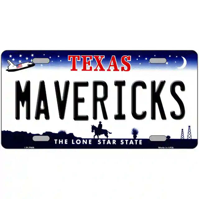 Maveicks Texas Metal Sign