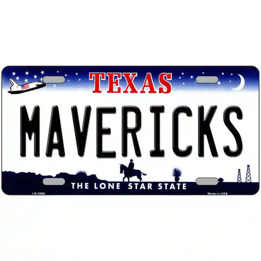 Maveicks Texas Metal Sign