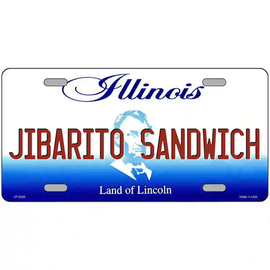 Jibarito Sandwich Illinois Metal Sign