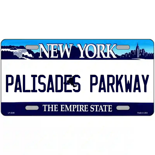 Palisades Parkway New York Blue Metal Sign