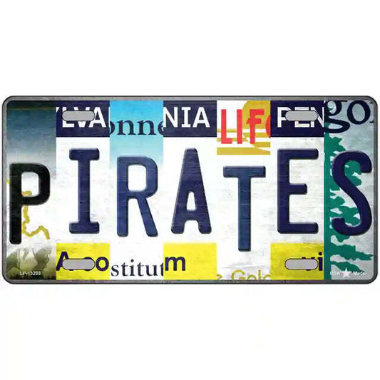 Pirates Strip Art Metal Sign