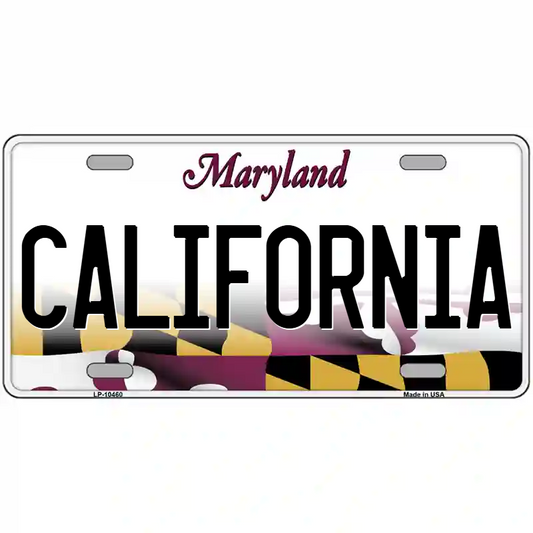 California Maryland Metal Sign